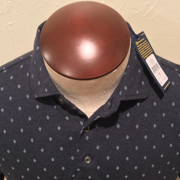 Polo Ralph Lauren Men Blue & White Golf Polo Shirt - Picture 2 of 4